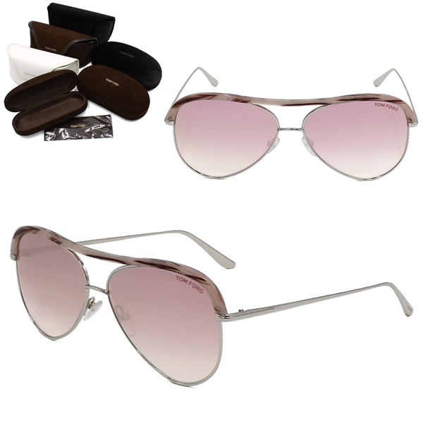 サングラス FT0606/S 16Z 60 シルバー ピンク ノーズパット レディース