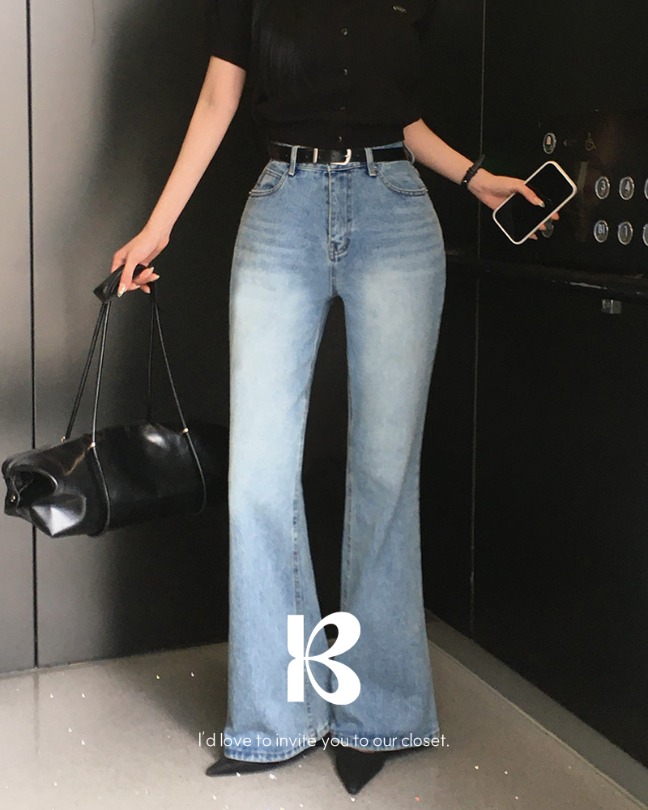 [MADE] ログセミフレアシルエットデニムパンツ pt1471