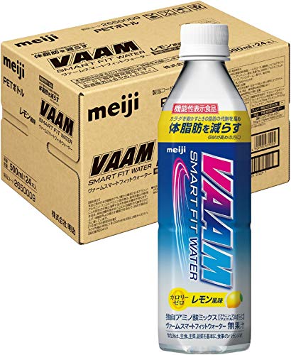 ケース販売明治 ヴァームVAAM スマートフィットウォーター レモン風味 500ml24本 機能性表示食品