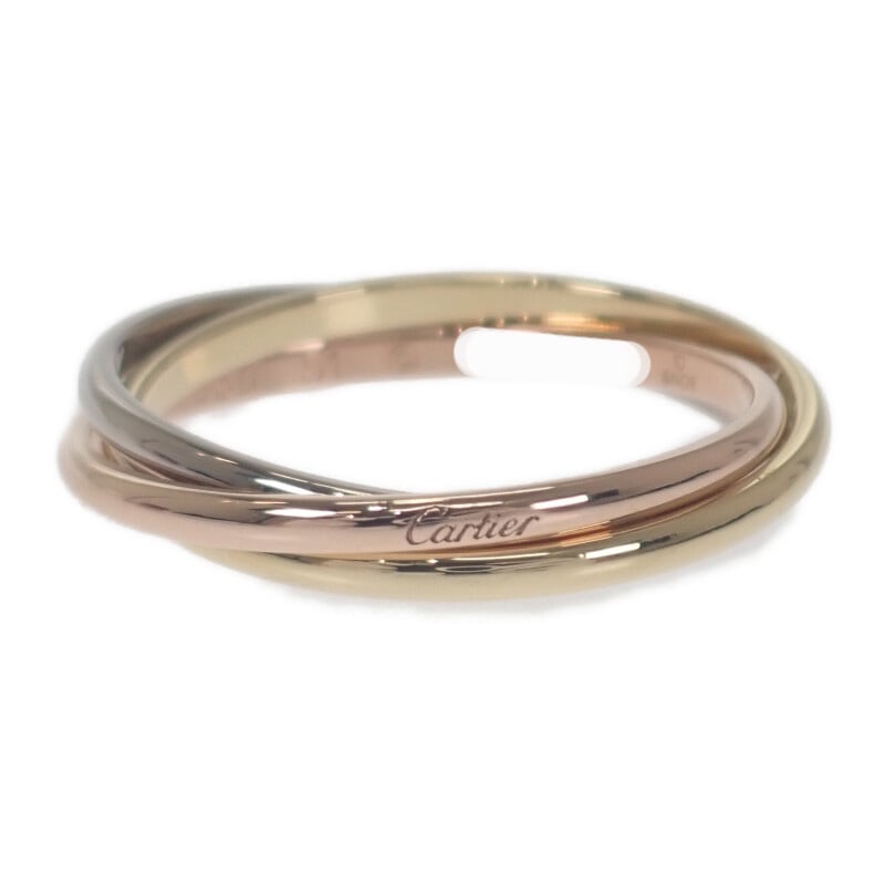 トリニティ XS 10号 リング K18イエローゴールド K18ピンクゴールド K18ホワイトゴールド レディース メンズ ユニセックス【Aランク】