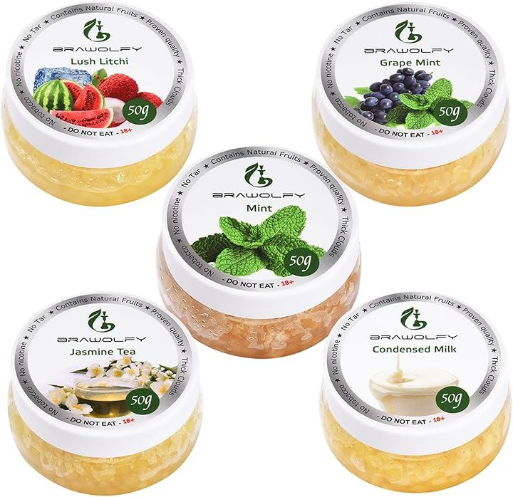 シーシャ フレーバーShisha Friut Set Hookah 水たばこニコチンフリー 50g 5pcs-B(5pcs-B., 50g)