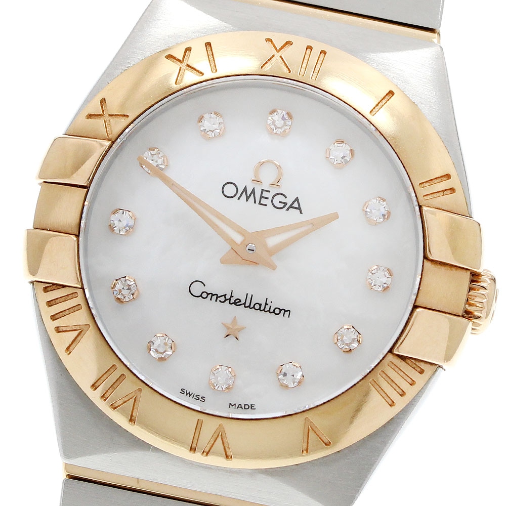 オメガ OMEGA 123.20.24.60.55.001 コンステレーション ブラッシュ 12Pダイヤ クォーツ レディース _962065【中古】