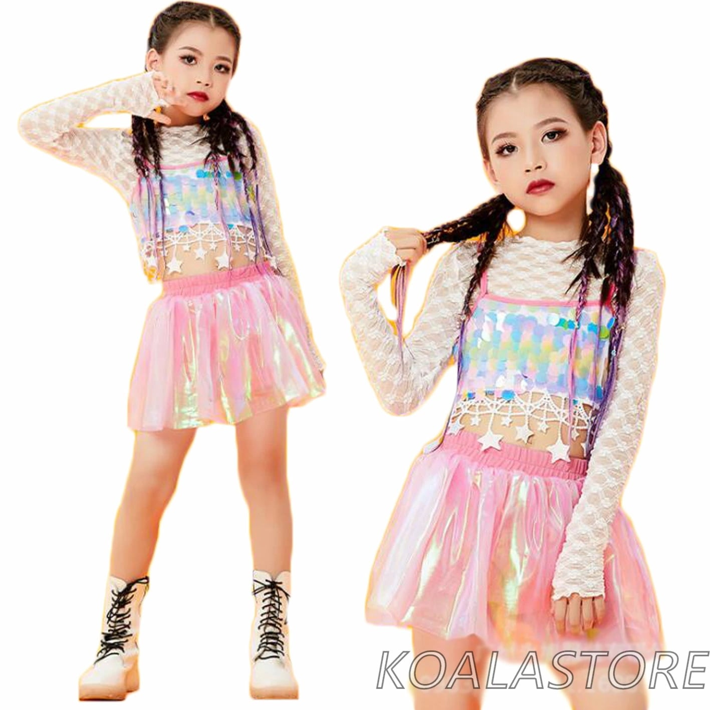 スパンコール ダンスバトル 演出服 子供ダンス衣装 ダンス衣装セット へそ出し ストリートダンス 女の子ジャズダンス衣装 HIPHOP 可愛い レッスン着 ヒップホップ風 練習着 ステージ衣装 ダンス