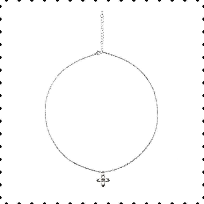 【SURGERY】metal clover emblem necklace