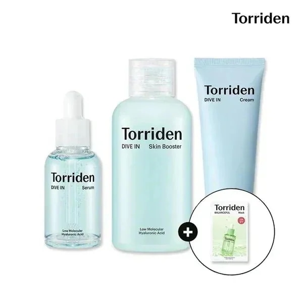 [正規品]ダイブイン水分ブースティング3点セット(スキンブースター200ml+セラム40ml+クリーム80ml)+(バランスフルマスク1枚贈呈) 低刺激大容量保湿[韓国スキンケア][韓国化粧品]