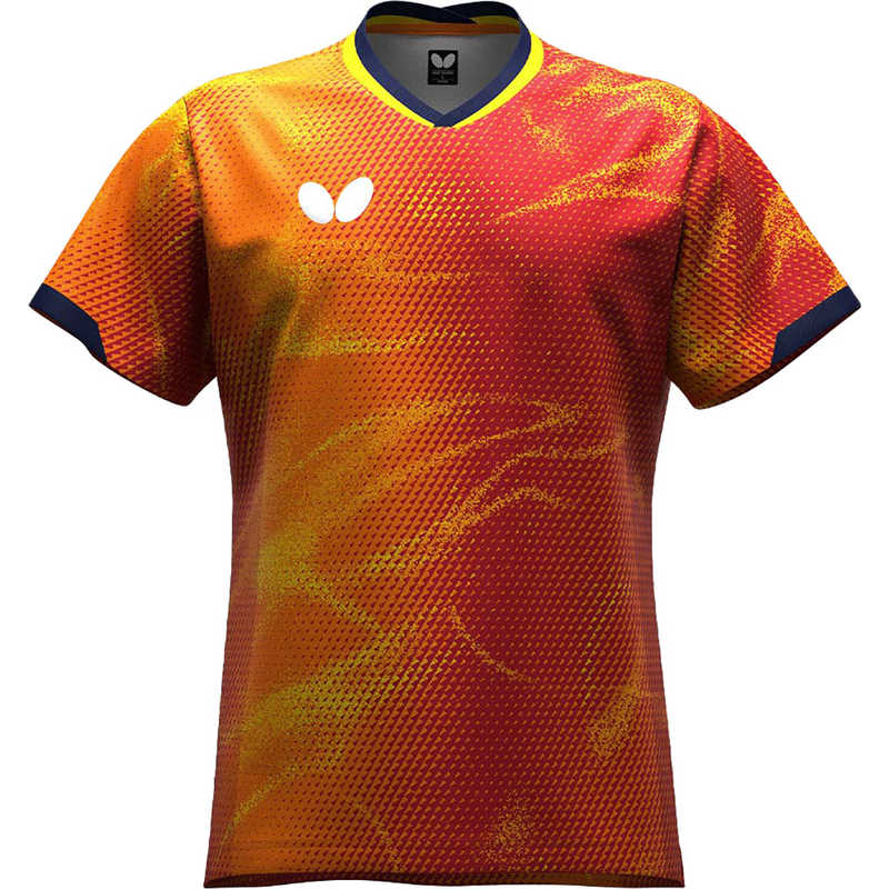 バタフライ　卓球用品 Butterfly エリスター12・シャツ [男女兼用 /Lサイズ] ダージリンレッド (返品交換不可)　47120