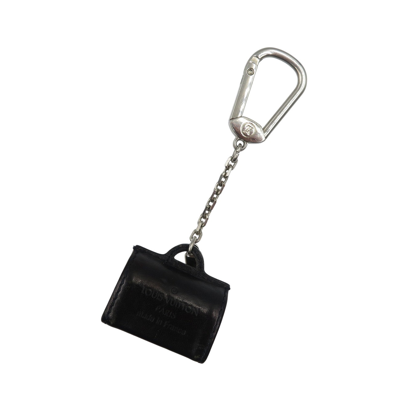 美品 ポルトクレ・スピーディ M99207 キーホルダー レザー/メタル/レザー ノワール LV 1305【中古】 ユニセックス