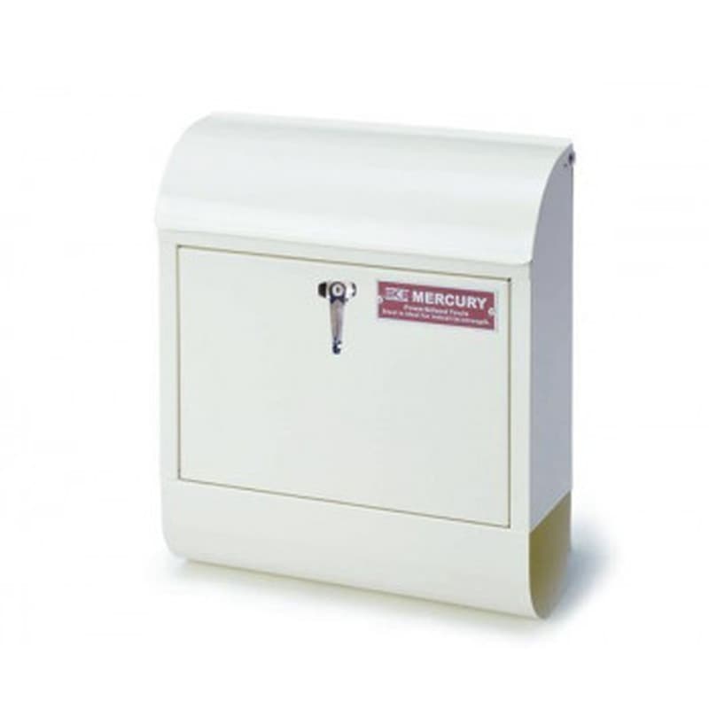 キーストーン マーキュリー ハンドルロック メールボックス　アイボリー・MEHAMAIV