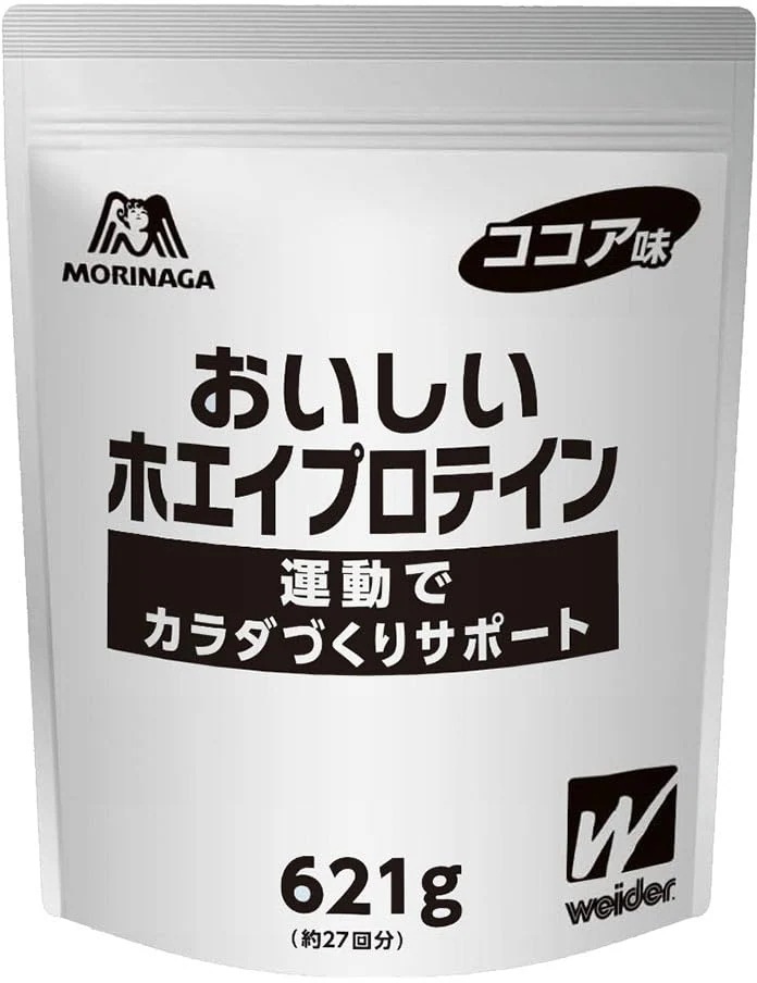 森永製菓 おいしいホエイプロテイン ココア味 621g (約27回分) ウイダー ホエイプロテイン タンパク質 ビタミンB群7種 国産