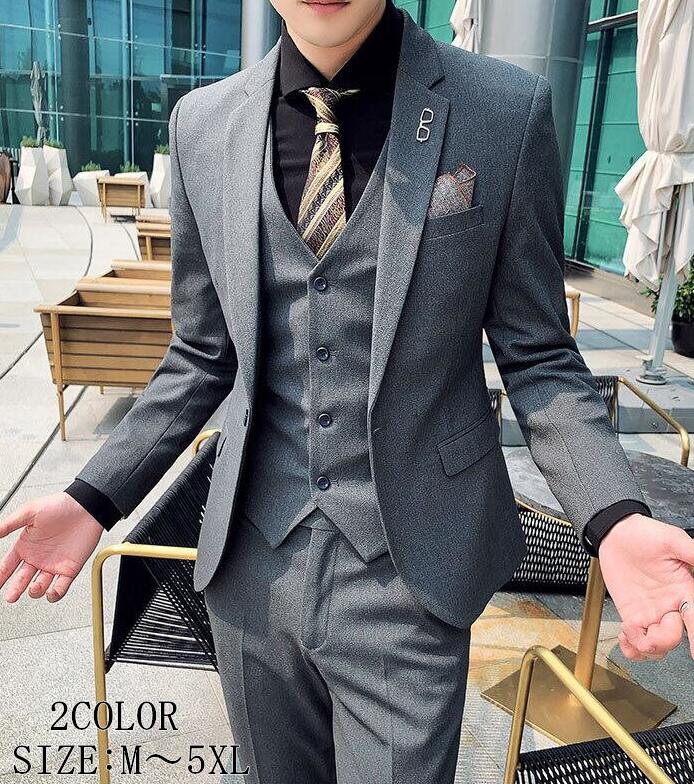 品質良い スーツ メンズ スリーピース タキシード 3ピーススーツ セットアップ フォーマル メンズスーツ タキシードスーツ 1つボタンスーツ 二次会 成人式 就職活動 ビジネススーツ 結婚式 披露宴 8,596円