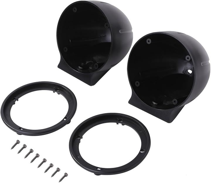 汎用 ミッドレンジ スピーカー 3.5インチ バックチャンバー 2個セット 強化樹脂製 スコーカー エンクロージャー 音質向上 オーディオ(スモーク フィルム コーティング ステー バ)