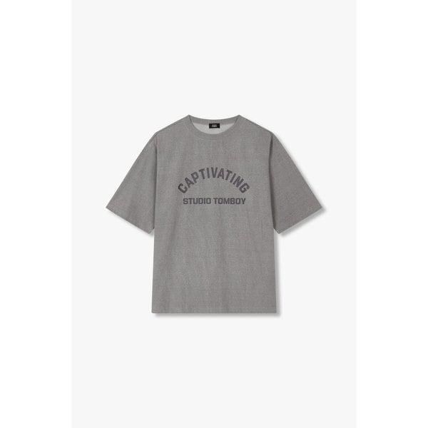 ピグメント ラウンド レタリング プリント Tシャツ(91M5222311)