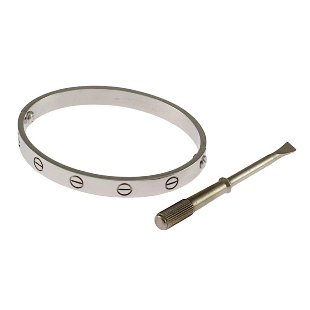 カルティエ ラブブレス ドライバー付き バングル 18金 K18ホワイトゴールド CARTIER 中古 美品