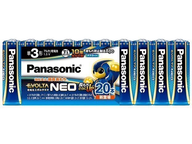エボルタNEO アルカリ乾電池 単3形 20本パック LR6NJ/20SW 10個セット