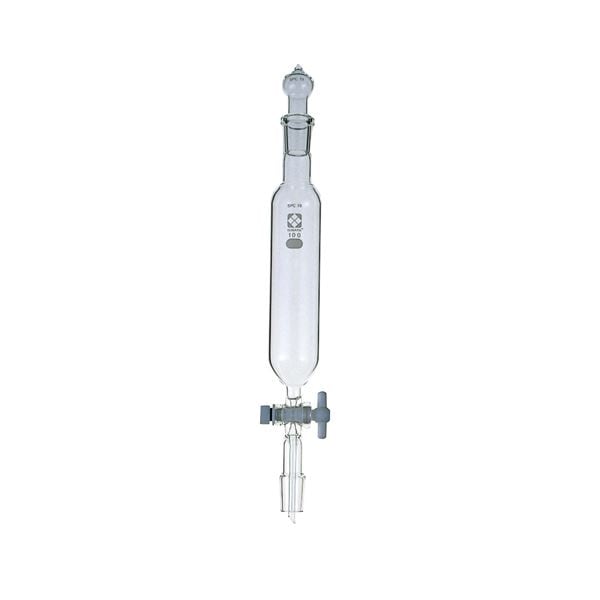 (柴田科学)SPC分液ロート 円筒形 PTFEコック付 100mL 030260-19100