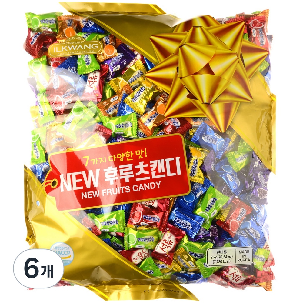 日光菓子ニューフルーツキャンディー7種類2kg6個