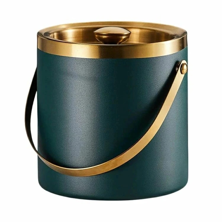 【今季トレンド】アイスペール 溶けない 二重構造 全ステンレス構造 アイスバケット ステンレス 氷入れ 真空断熱 ハンドルとフタ付 保冷用 2L 3L 大容量 プロ仕様 家庭用 業務用