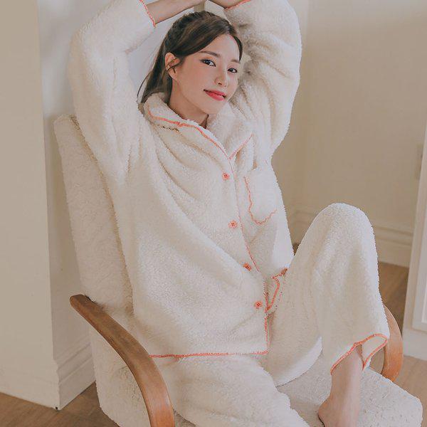 モンスル冬用スリーピングパジャマ ホームウェア パジャマ ツーピース 5色