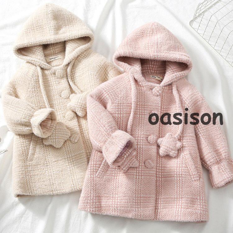 ピーコート　Pコート キッズコート　ロング丈 フード付き 秋冬　ラシャコート　女の子　子供服　ジュニア　アウター　ジャケット　キッズ　中綿コート 防寒