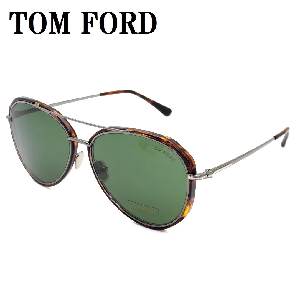 TF749 54N 60 Vittorio サングラス アジアンフィット アイウェア メガネ 眼鏡 UVカット 紫外線カット グリーン ハバナ ガンメタル