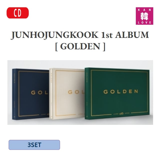 JUNGKOOK 1st 【GOLDEN】 SHINE/SOLID/SUBSTANCE 3SET アルバム グク BTS 防弾少年団 / 生写真+トレカ