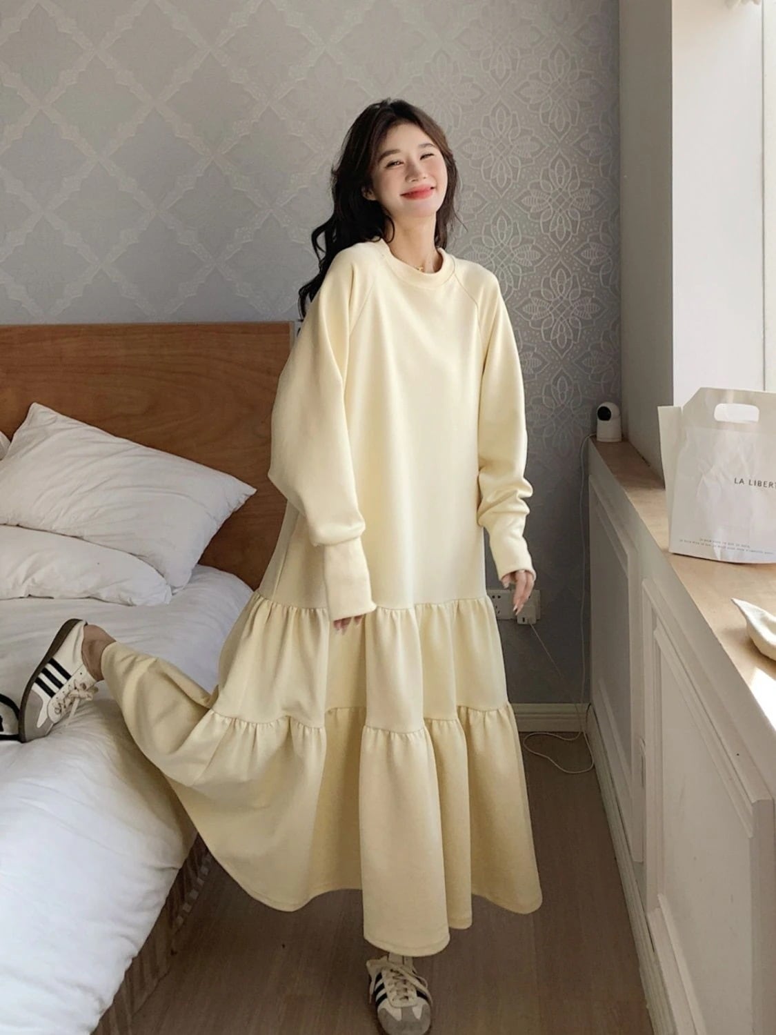 每日更新の ワンピース 韓国ファッションドレス ロングワンピース 着痩せTシャツワンピース ワンピース レディースドレス 長袖ワンピース パーティードレス シャツワンピース tシャツワ 26,844円