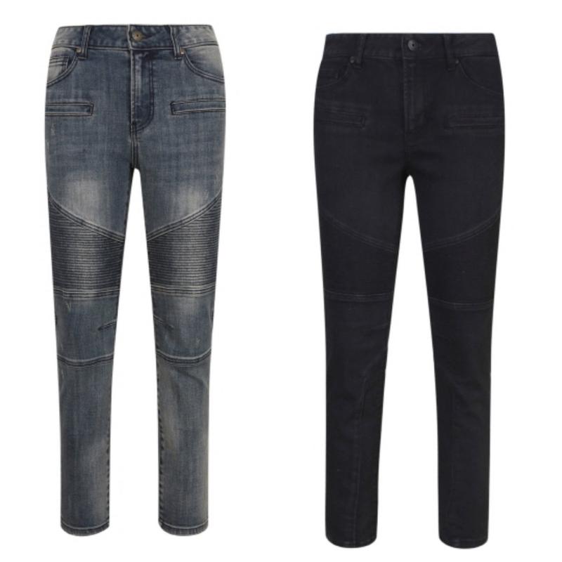 女性プレミアムバイカーフィット M/BKトーン デニムパンツ_US