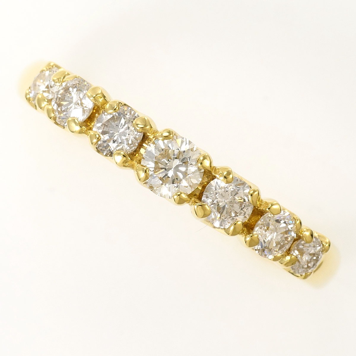 K18 18金 YG イエローゴールド リング・指輪 10.5号 ダイヤモンド 0.52 ct 鑑別書 総重量約2.9g ジュエリー 中古
