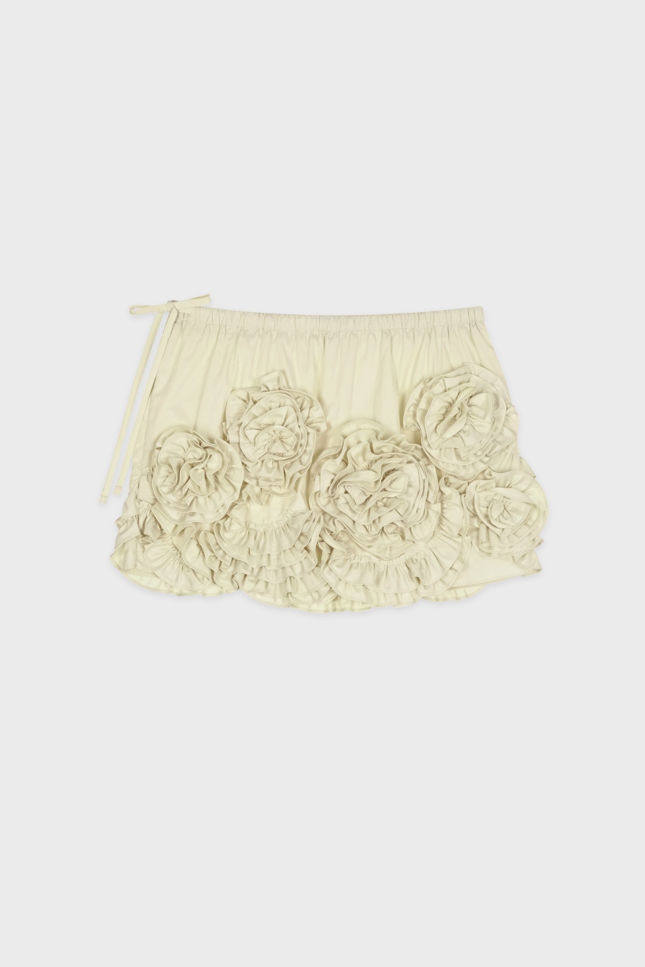 【SINOON】 ROSE FRILL MINI SKIRT : CREAM YELLOW 15,478円