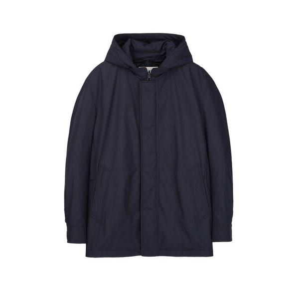 [26SS] ネイビーフードパネル着脱式パディングジャンパー (DMJU6A002N2)