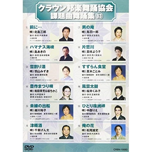 オムニバス ／ クラウン邦楽舞踊協会 課題曲舞踊集83 (DVD) CRBN-10083