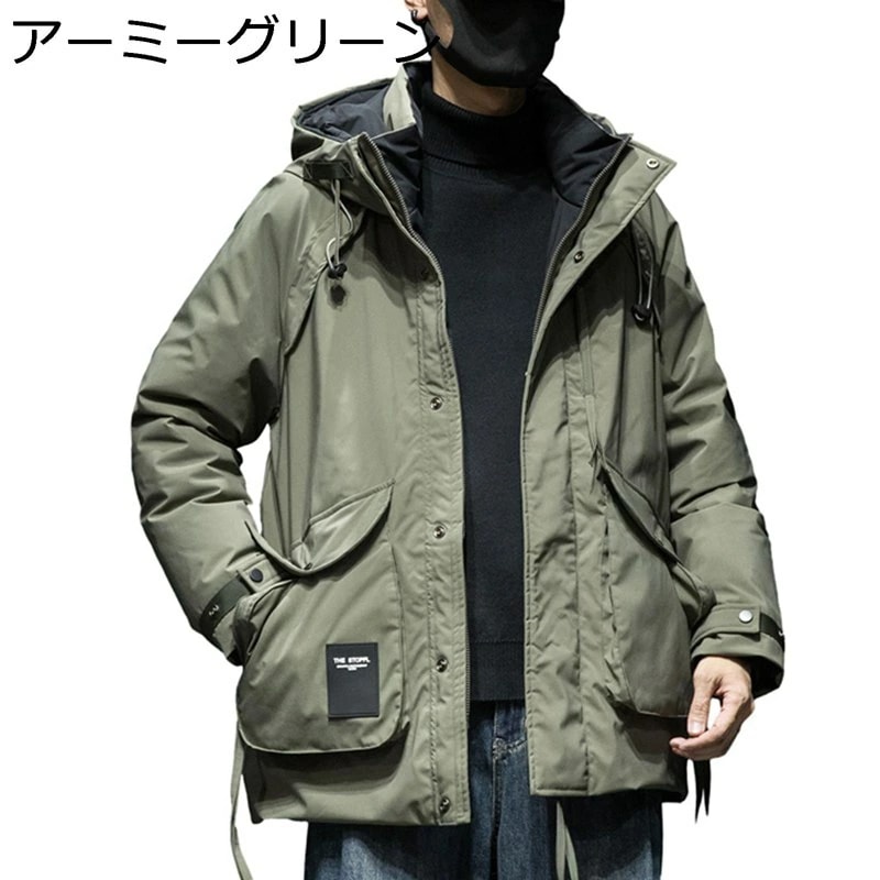 グースダウンコート メンズダウンジャケットアウトドア アウター 防寒対策 フェザー ダウン100 ホワイトグースダウン M-6XL 発熱 防寒着 厚め ライト 保温 ウォーム 防風 ふんわり マウンテ