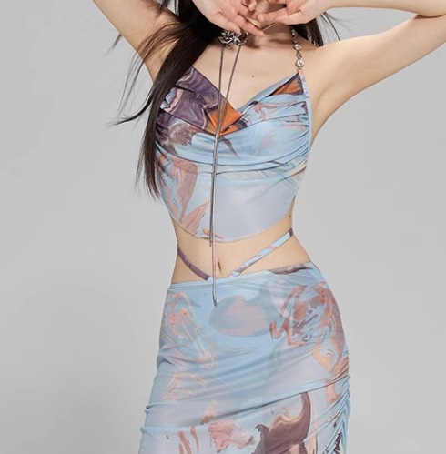 水着 ビキニ スイムウェア レディース 紐 体型カバー タンキニ ホルターネック パッド付き 長袖 レース チュール シフォン フリル シースルー セット ツーピース かわいい 大人可愛い きれいめ