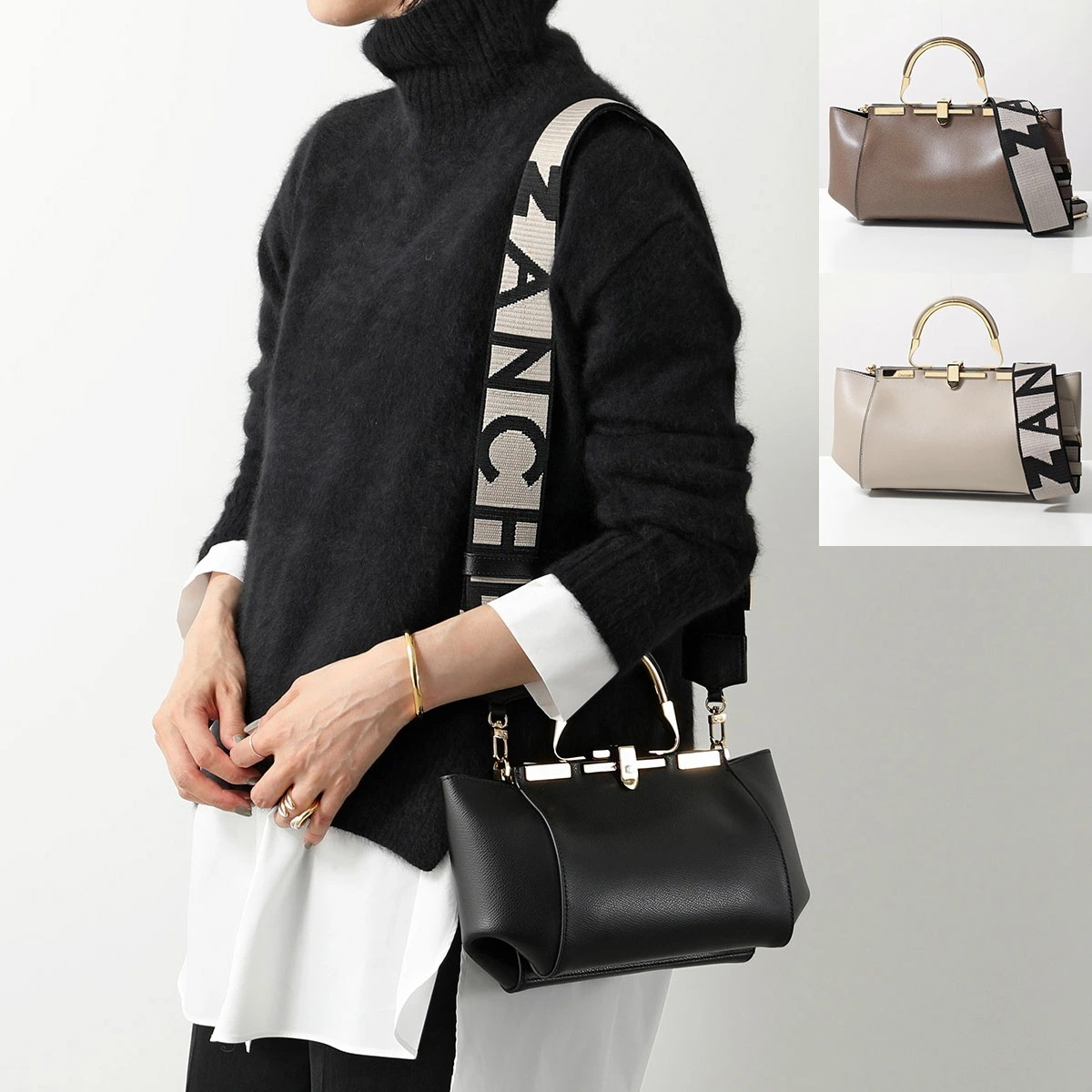 ZANCHETTI ザンケッティ ハンドバッグ AMLETO 20 アムレット 20AM 722 レディース ショルダーバッグ レザー クロスボディ 鞄 カラー3色