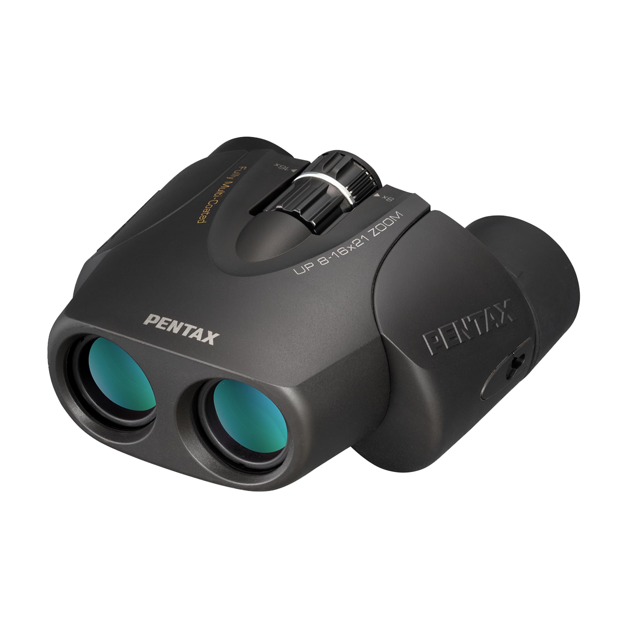 PENTAX 双眼鏡 UP 8-16×21 ブラック 【ライブ コンサート スポーツ観戦】【野鳥観察】【推し活】【8倍から16倍のズーム】【高級プリズム Bak4搭載】【メガネの方も見やすい・スライド