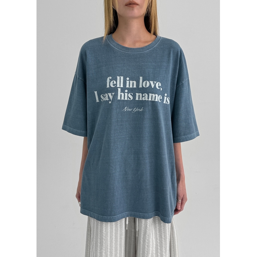 ブラックアップメルケンピグメントプリント半袖Tシャツ