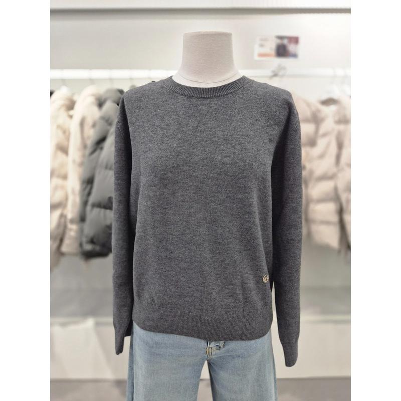 [ヨジュ店] []女性ラウンドネックロゴ装飾ニット(EPF4ER2200)