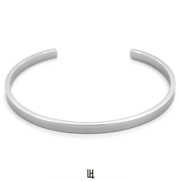 LH-1 スクエア バングル サージカルステンレス (手首周りサイズ 14cm～17cm前後) 金属アレルギー対応 03BA0055SV ステンレス バン