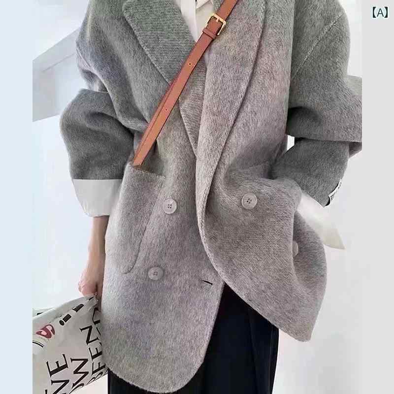 レディース ファッション 服 オシャレ カワイイ 女性用 シンプル 大人カワイイ 大きいサイズ 婦人服 高級 ベージュ ウール コート ショート スモール スーツ ウール コート