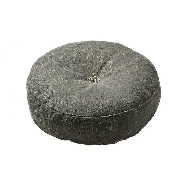 インド綿 フロアラウンドクッション グレー 45R12cm 円形 綿100％カバー リビング ベッドルーム