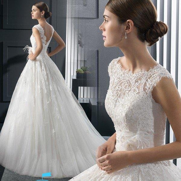 【タイムセール！】 結婚式 ウェディングドレス aラインドレス パーティードレス 花嫁 二次会 安い ウエディングドレス ドレス