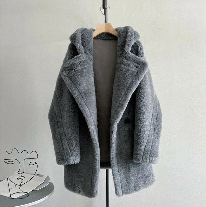 AW 4color テディ フード付き ショート コート アウター テディーベアコート ショートコート ミディアム丈コート ムートン生地 ウォーム生地