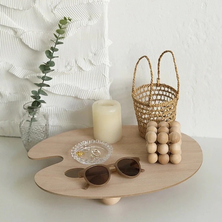 団体購入価格（10個）アクセサリー アロマテラピー トレイ 木製 フォトプロップ キャンドル パレット ポップ 24,093円