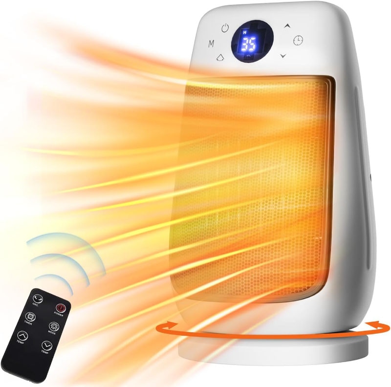 即納 当日発送 【速暖・省エネ・首振り機能】セラミックヒーター 軽量 左右首振り機能付き リモコン操作可 15~35℃調節 3段階モード 1200W 冬に 安全 タワー型 即暖 転倒OFF機能付き