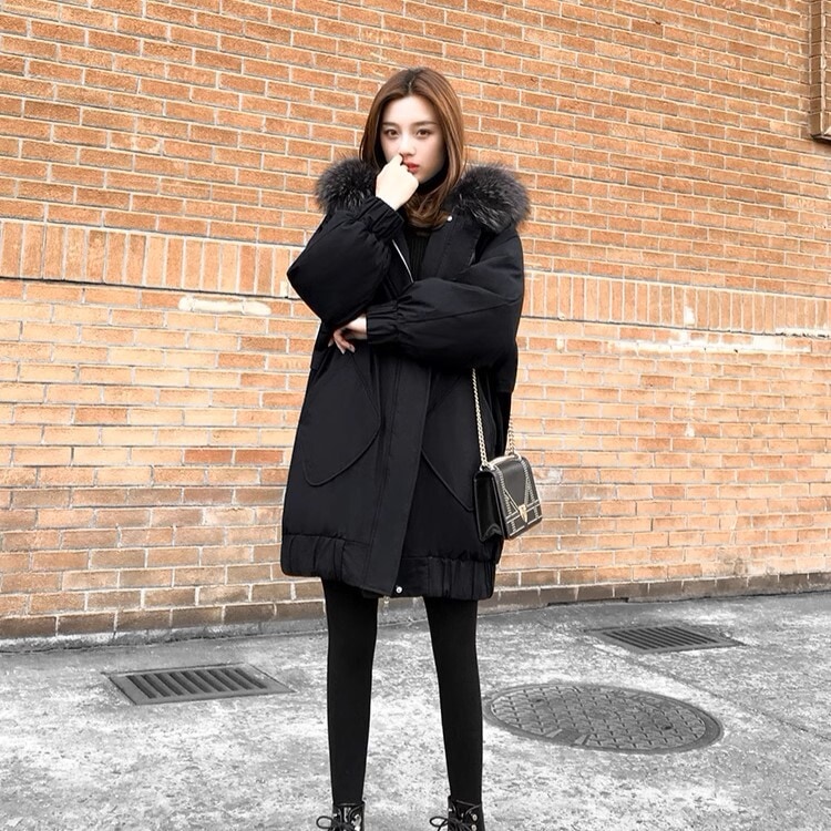 レディース ジャケット ダウン ミディアム ダウンジャケット 膝上 長袖 フード もこもこ ふわふわ ファスナー ポケット 前開き ボア かわいい 大人可愛い シンプル カジュアル 上品 おしゃれ