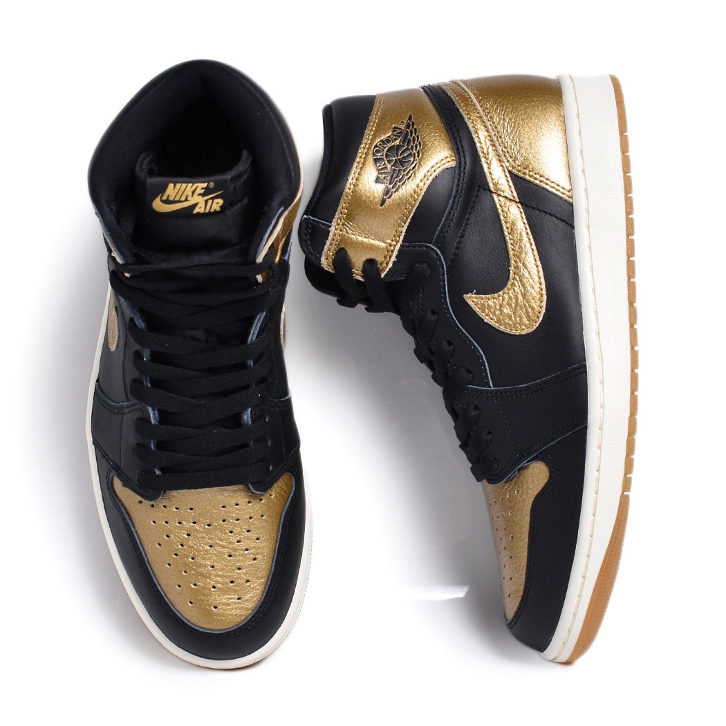 NIKE ナイキ エア ジョーダン レトロ ハイ スニーカー AIR JORDAN 1 RETRO HIGH OG "Black Metallic Gold" ( メタリックゴールド 黒 ブラック A