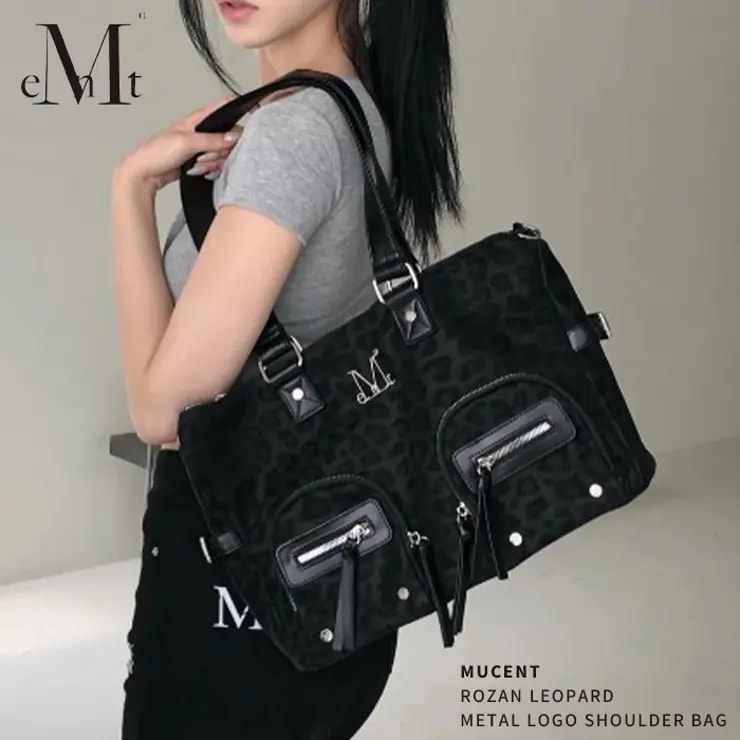 MUCENT(ムセント)/ROZAN LEOPARD METAL LOGO SHOULDER BAG