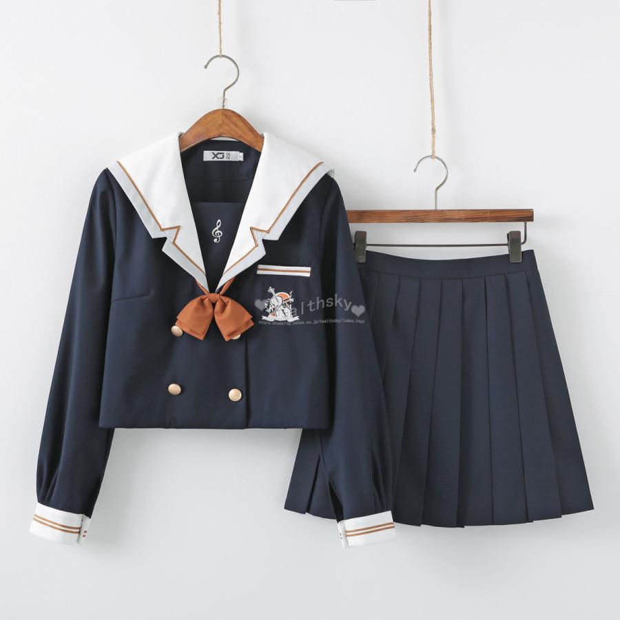 【期間限定特壳】2025新型4点セットセーラー服 長袖 グレー人気 学生服 夏物 プリーツスカート 女子高校 制服 セーラー服 可愛い コスプレ学生服