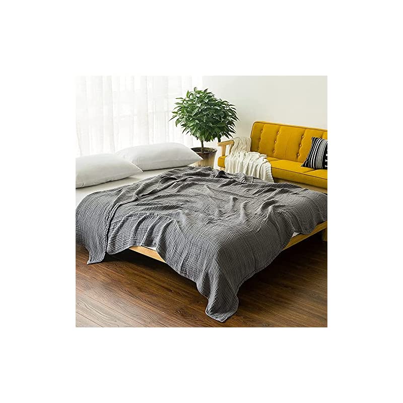 綿100%ガーゼケット シングル 140190cm 6重 ブランケット夏 無添加 大判 肌掛け布団
