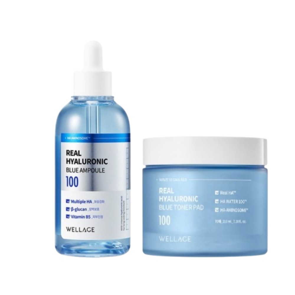リアル ヒアルロニック ブルー 100 アンプル 100ml + ブルートナー パッド 70枚 210ml